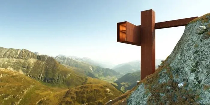 BIM Architecture | Axis Mundi: A Coordinate System Residence Suspended on Swiss Alpine Cliffs