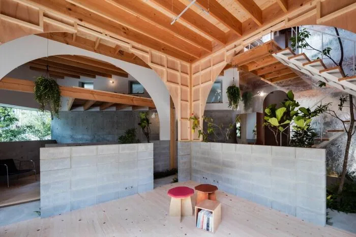 BIM Architecture | Kobe 'Hat Box' Home, a 45 degree rotated flat surface