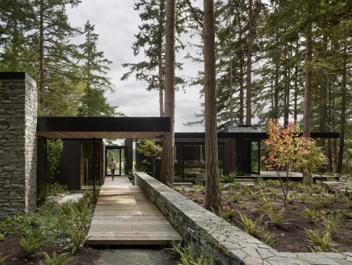 BIM architecture | Farm vacation homes in the forest/mwworks