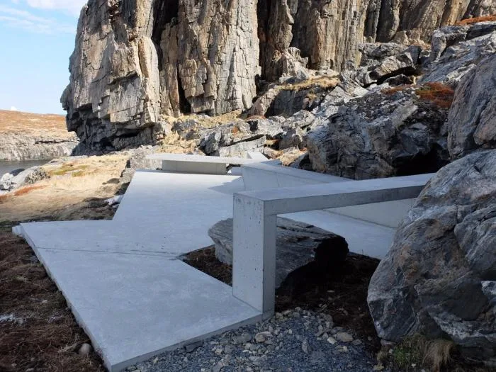BIM Architecture | Watching the Sea on Folding Concrete: Tourist Center on Chaotic Rock Layers/MORFEUS Arkitekter
