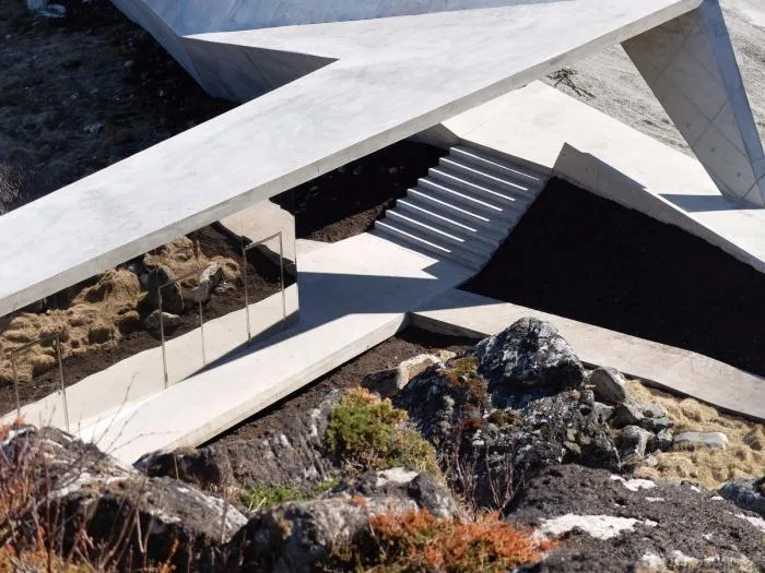 BIM Architecture | Watching the Sea on Folding Concrete: Tourist Center on Chaotic Rock Layers/MORFEUS Arkitekter