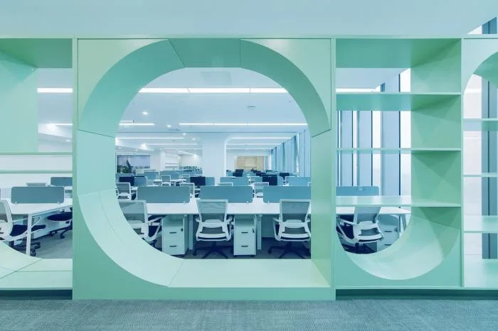 BIM Architecture | Comfortable and Elegant Cold Wind - Ruhan Cultural Office Space/inDeco Leading Building Intelligent Manufacturing