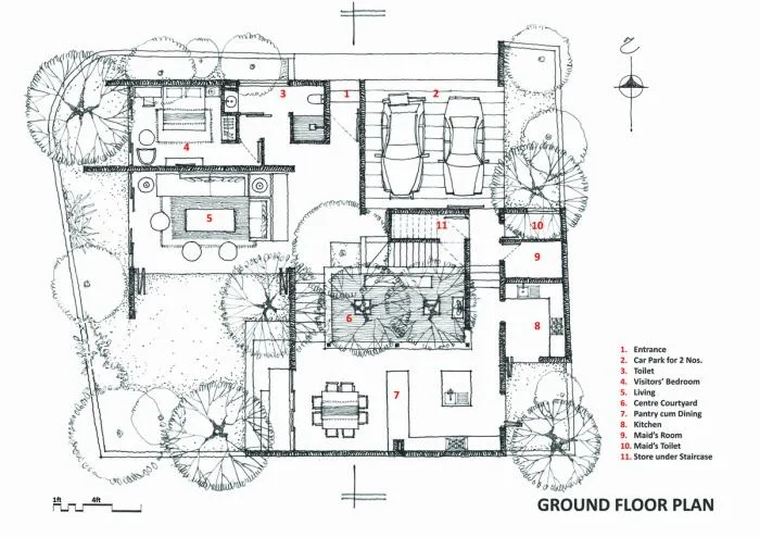 BIM architecture | Rich coffee with latte art - Kodikara Residence in Sri Lanka