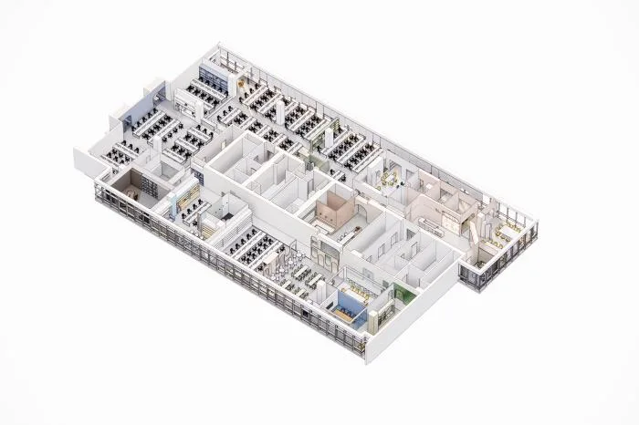 BIM Architecture | Comfortable and Elegant Cold Wind - Ruhan Cultural Office Space/inDeco Leading Building Intelligent Manufacturing