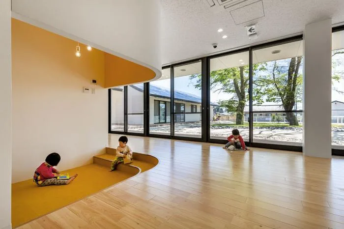 BIM Architecture | Wooden Playground in Children's Paintings, MRN Kindergarten/HIBINOSEKEI+Hibino Design