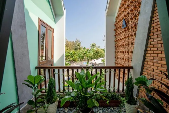 BIM Architecture | Vertically connected "A" - shaped inclined column structure, Vietnam Hoi An Kang Cheng Villa/VRA Design