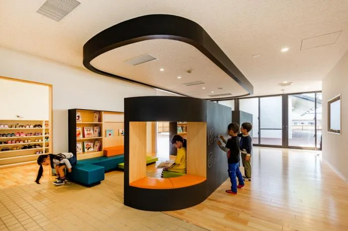 BIM Architecture | Wooden Playground in Children's Paintings, MRN Kindergarten/HIBINOSEKEI+Hibino Design