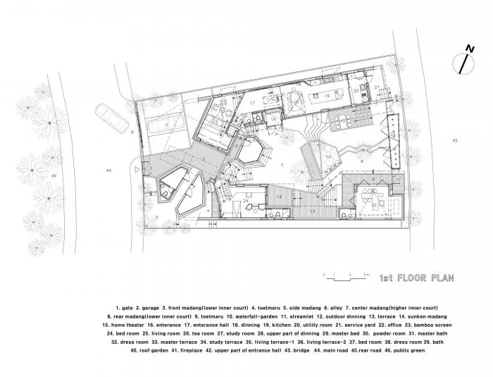 BIM architecture | Dynamic and continuous, forming a mountain range on its own: Korean "siheyuan"/IROJE KHM Architects