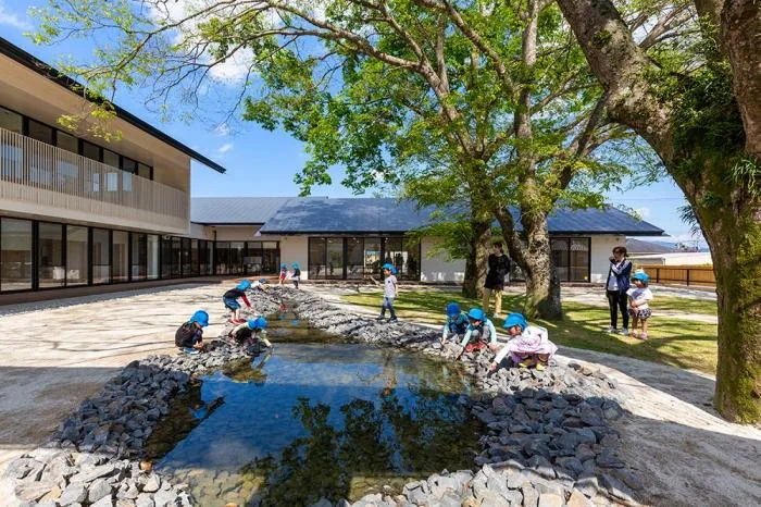 BIM Architecture | Wooden Playground in Children's Paintings, MRN Kindergarten/HIBINOSEKEI+Hibino Design
