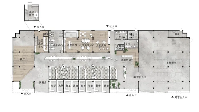 BIM Architecture | Vegetable Market from the Perspective of Third Space, Qinhai Neighborhood Center/Yushe Yuzhu