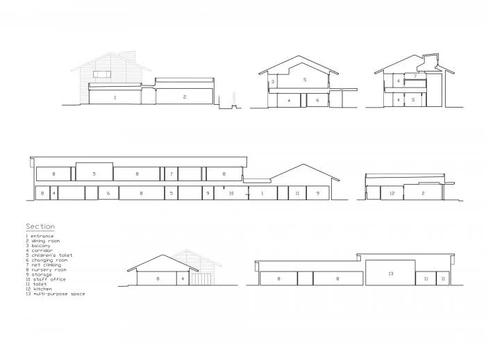 BIM Architecture | Wooden Playground in Children's Paintings, MRN Kindergarten/HIBINOSEKEI+Hibino Design