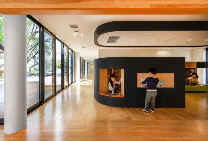 BIM Architecture | Wooden Playground in Children's Paintings, MRN Kindergarten/HIBINOSEKEI+Hibino Design