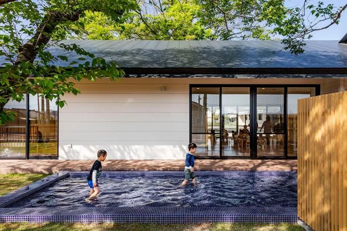 BIM Architecture | Wooden Playground in Children's Paintings, MRN Kindergarten/HIBINOSEKEI+Hibino Design