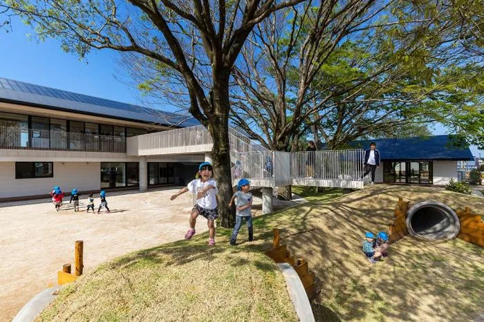 BIM Architecture | Wooden Playground in Children's Paintings, MRN Kindergarten/HIBINOSEKEI+Hibino Design