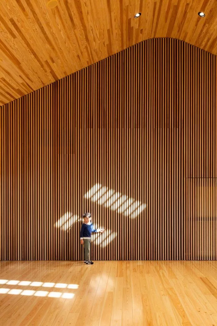 BIM Architecture | Wooden Playground in Children's Paintings, MRN Kindergarten/HIBINOSEKEI+Hibino Design