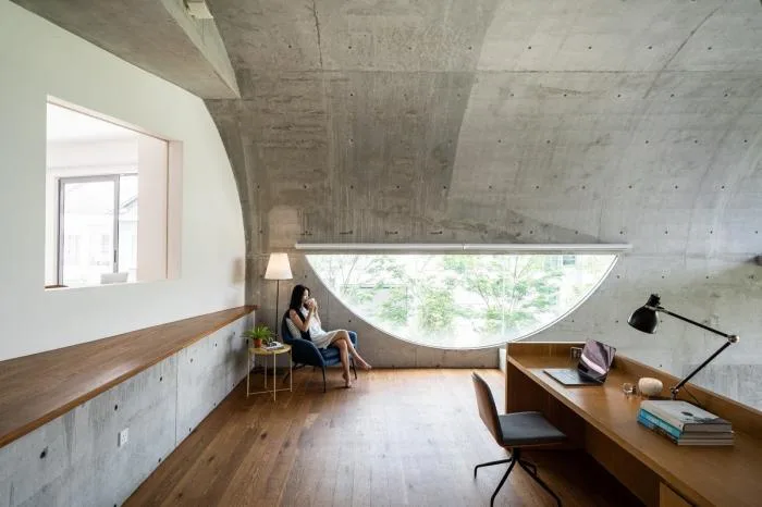 BIM Architecture | Simple yet Bold, the Small Freshness of Concrete Arched Tubes: Bewboc Residence/Fabian Tan