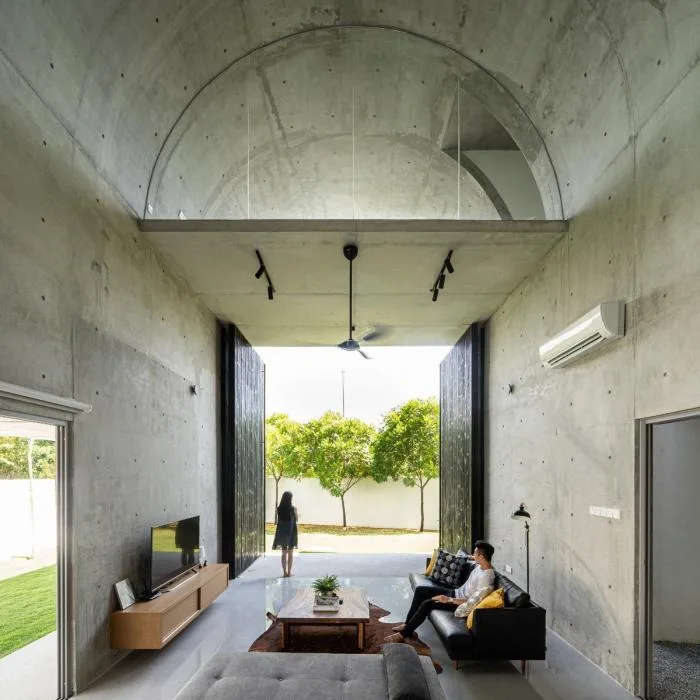 BIM Architecture | Simple yet Bold, the Small Freshness of Concrete Arched Tubes: Bewboc Residence/Fabian Tan