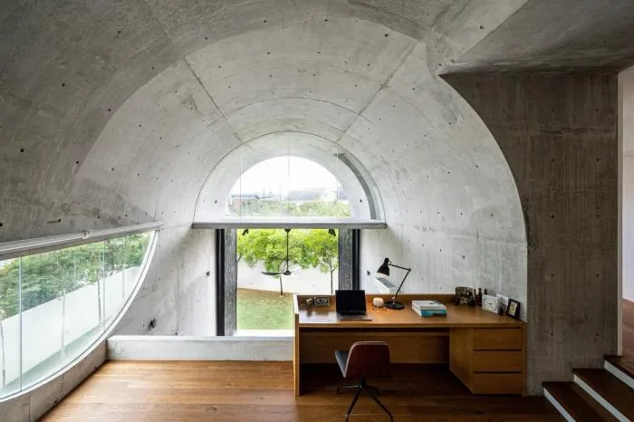 BIM Architecture | Simple yet Bold, the Small Freshness of Concrete Arched Tubes: Bewboc Residence/Fabian Tan