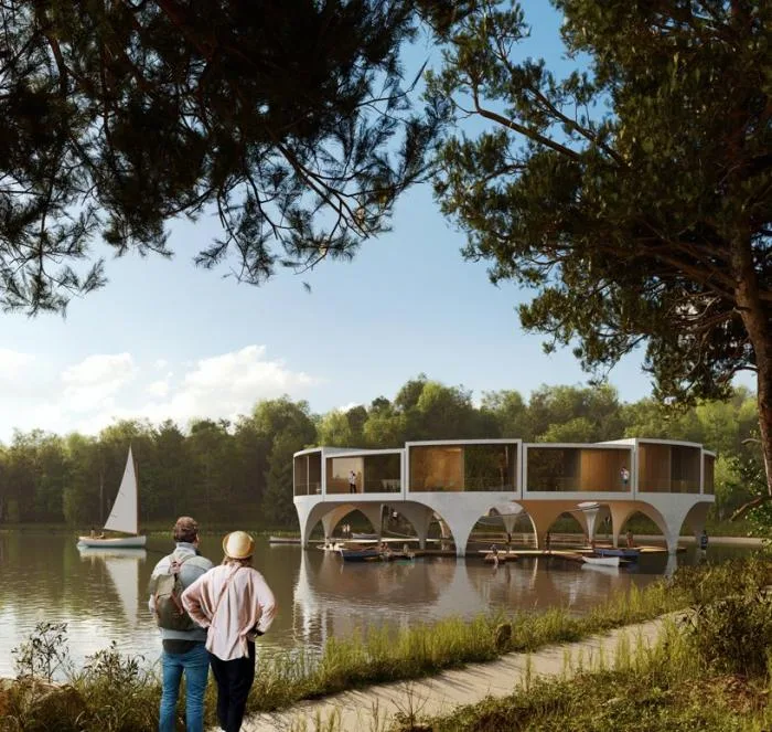 BIM architecture | Fishing boats on forest lakes: Land Ahoy