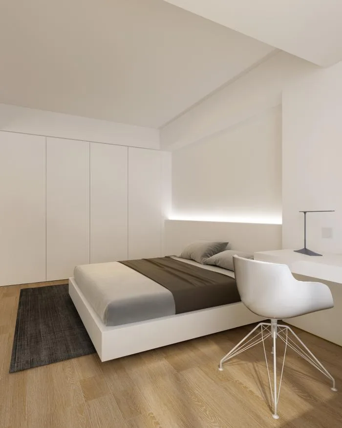 BIM Architecture | 46 ㎡ Beijing Old House Renovation, Minimalist Space for 90s Single Girls/Nameless Creativity Alliance