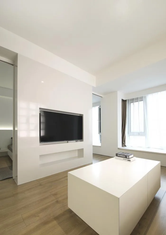 BIM Architecture | 46 ㎡ Beijing Old House Renovation, Minimalist Space for 90s Single Girls/Nameless Creativity Alliance