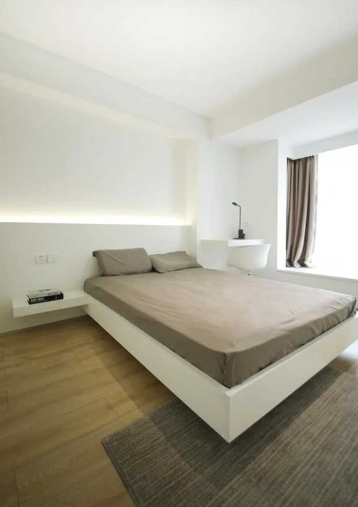 BIM Architecture | 46 ㎡ Beijing Old House Renovation, Minimalist Space for 90s Single Girls/Nameless Creativity Alliance