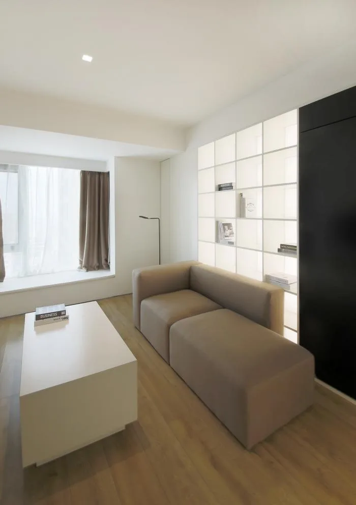 BIM Architecture | 46 ㎡ Beijing Old House Renovation, Minimalist Space for 90s Single Girls/Nameless Creativity Alliance
