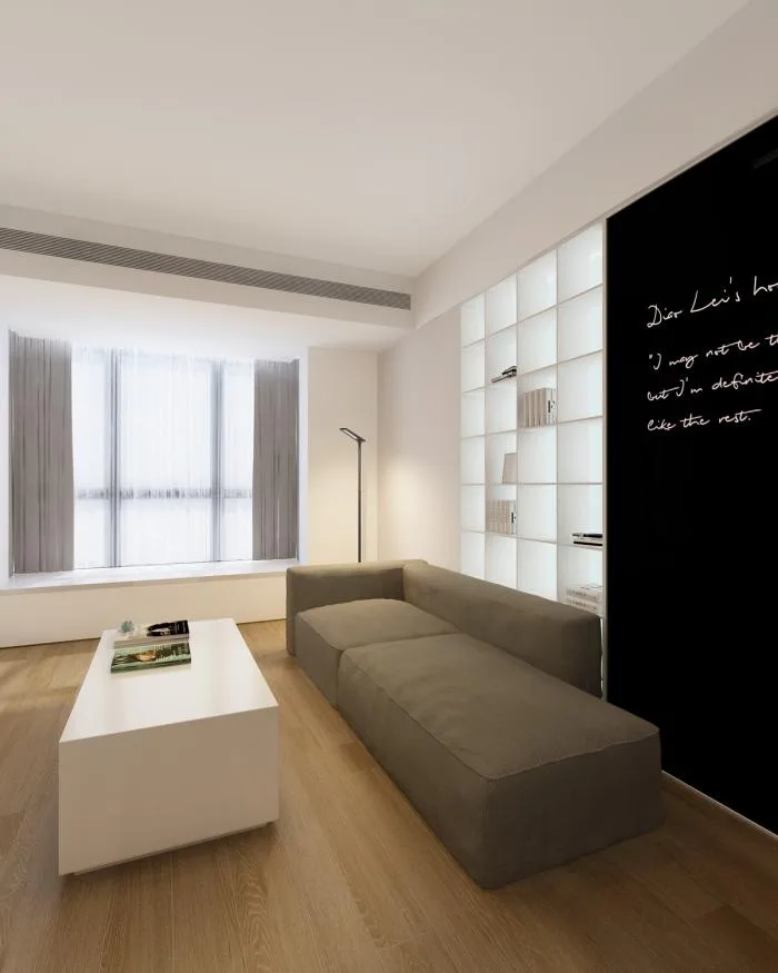BIM Architecture | 46 ㎡ Beijing Old House Renovation, Minimalist Space for 90s Single Girls/Nameless Creativity Alliance