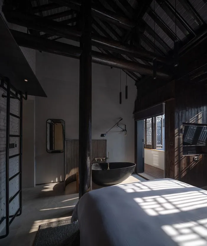 BIM architecture | Creating a modern and warm space under white walls and black tiles, Zhishe Nanchan Guanshui Hotel/Benzhe Architecture