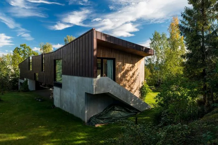 BIM Architecture | Norwegian "Staircase" Residence, Garden Home Facing the Fjord