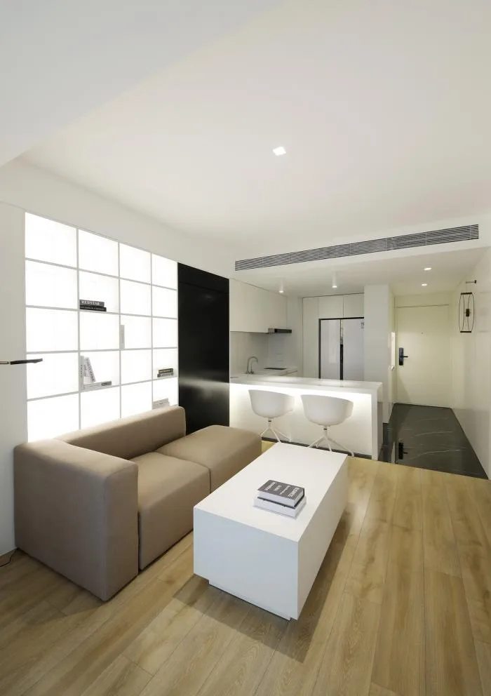 BIM Architecture | 46 ㎡ Beijing Old House Renovation, Minimalist Space for 90s Single Girls/Nameless Creativity Alliance