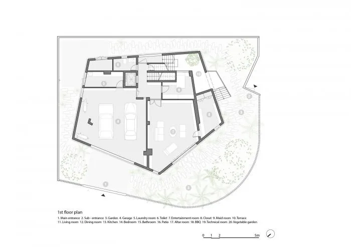 BIM Architecture | Living in the Jungle: Vietnam's 'Five Corner Plan' Tree House/Wu Chongyi Architectural Firm