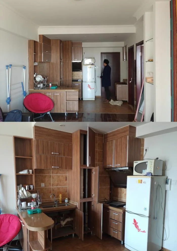 BIM Architecture | 46 ㎡ Beijing Old House Renovation, Minimalist Space for 90s Single Girls/Nameless Creativity Alliance