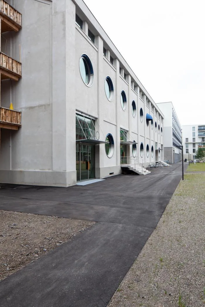 BIM architecture | Wall covered with deep 'eyes', renovation of abandoned barns