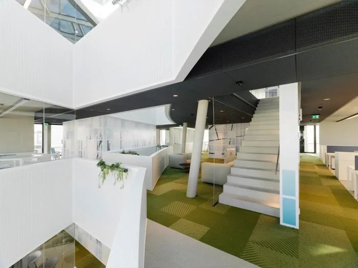 BIM Architecture | Outer Square and Inner Circle, Half Concealed Transparent Light and Shadow - C& P Company Headquarters