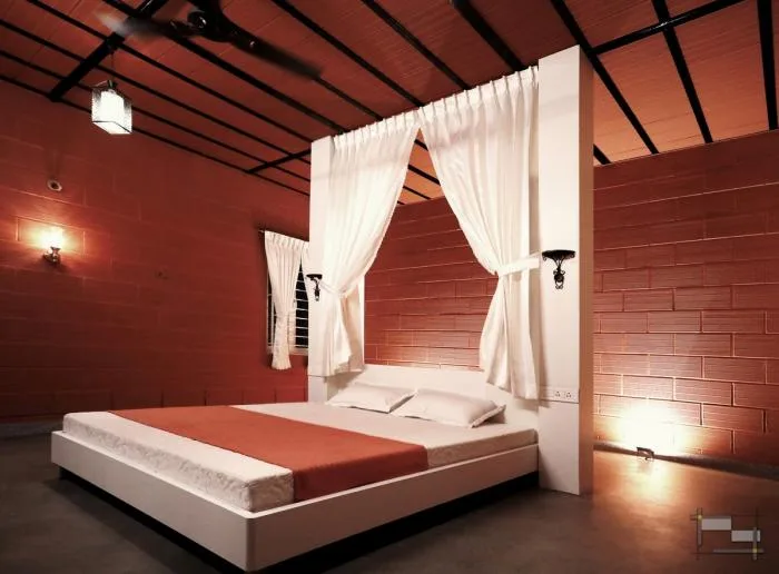 BIM architecture | solemn and transparent, elegant and natural - Indian red "treehouse"/PG Associates