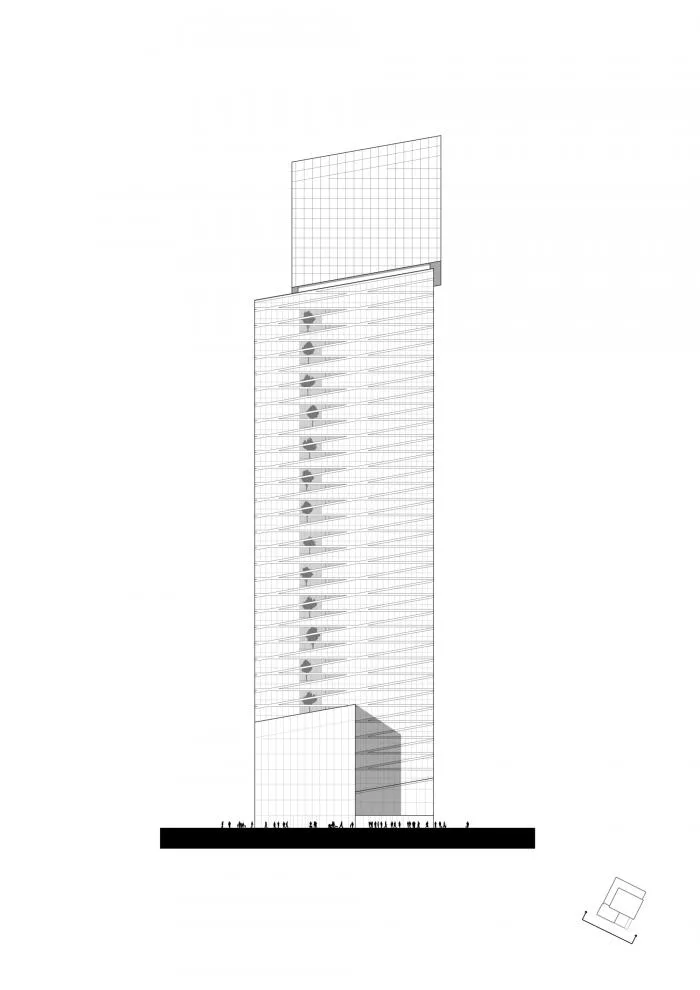 BIM architecture | A set of "crystals" that capture and scatter light - Saint Gobain headquarters office building