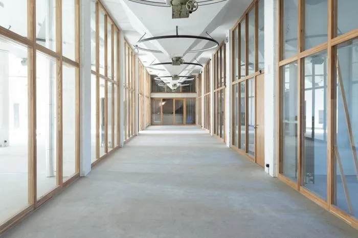 BIM architecture | Wall covered with deep 'eyes', renovation of abandoned barns