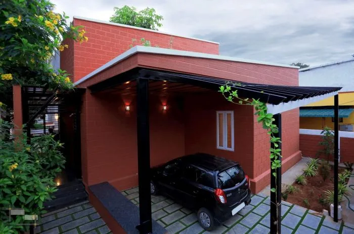 BIM architecture | solemn and transparent, elegant and natural - Indian red "treehouse"/PG Associates