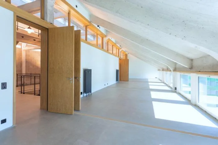 BIM architecture | Wall covered with deep 'eyes', renovation of abandoned barns
