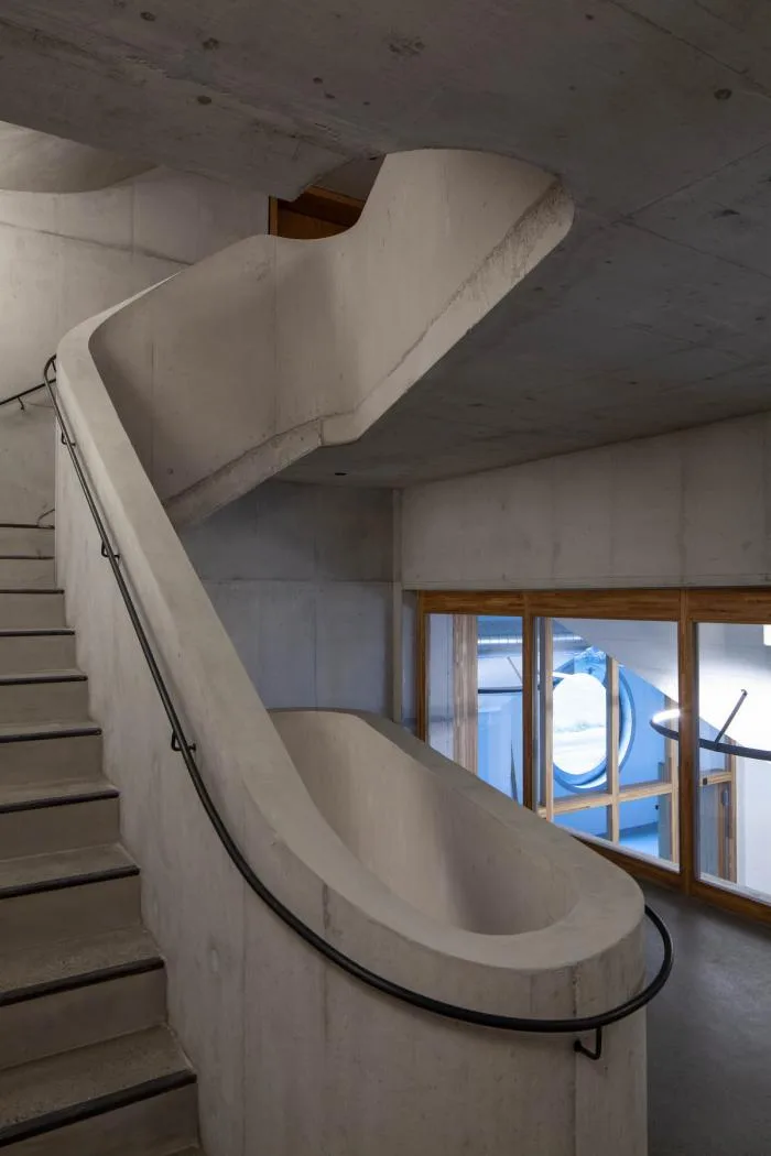 BIM architecture | Wall covered with deep 'eyes', renovation of abandoned barns