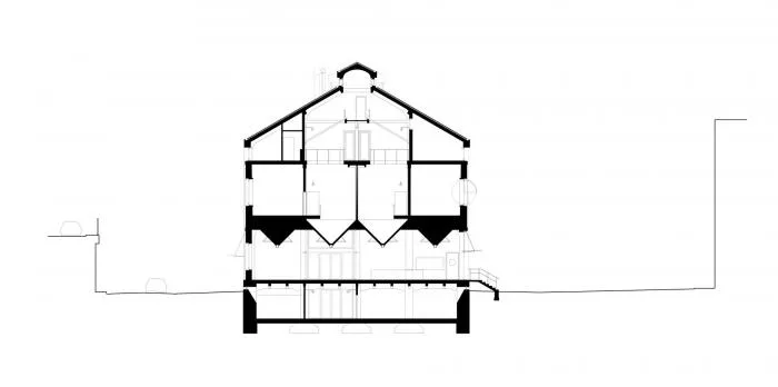 BIM architecture | Wall covered with deep 'eyes', renovation of abandoned barns