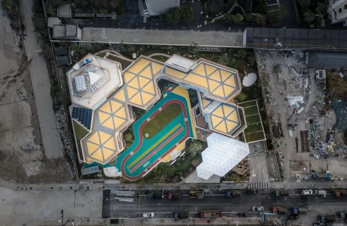 BIM Architecture | Hexagonal 'Hive' Shaped by Simple Geometry: Yangjiadun Branch of Hangzhou Pule Kindergarten/Goa Elephant Design