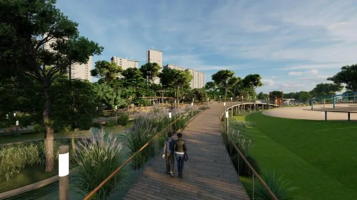 BIM Architecture | Natural Station on the Riverbank: Hanjiang Citizen Park Natural Swimming Pool/Baizhu Architecture+Carve in Sericulture District