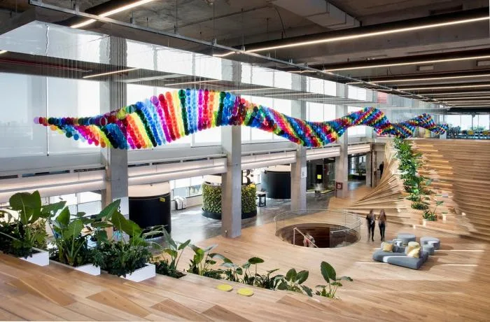 BIM Architecture | A Dynamic Space Like an Outdoor Theater - Mercado Libre Office