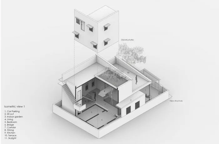 BIM architecture | solemn and transparent, elegant and natural - Indian red "treehouse"/PG Associates