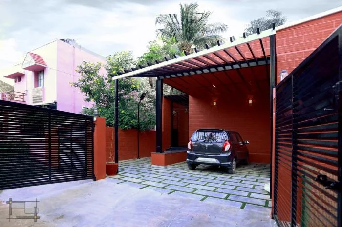 BIM architecture | solemn and transparent, elegant and natural - Indian red "treehouse"/PG Associates