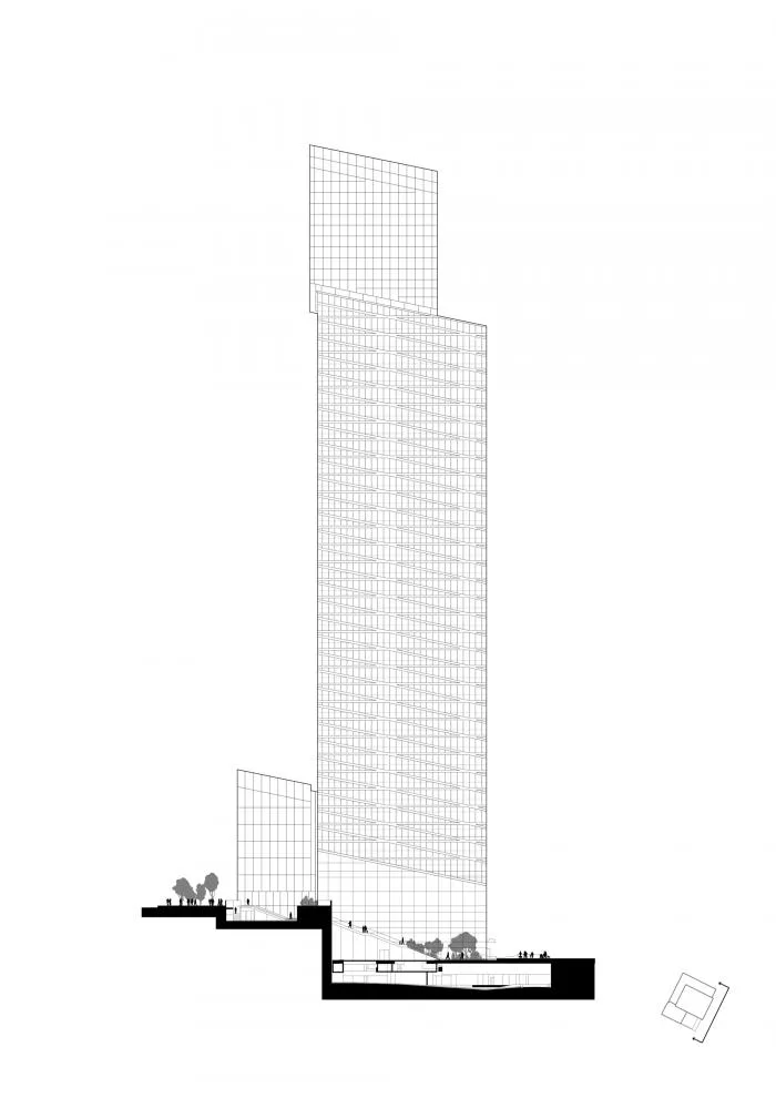 BIM architecture | A set of "crystals" that capture and scatter light - Saint Gobain headquarters office building