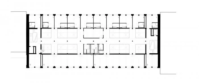 BIM architecture | Wall covered with deep 'eyes', renovation of abandoned barns