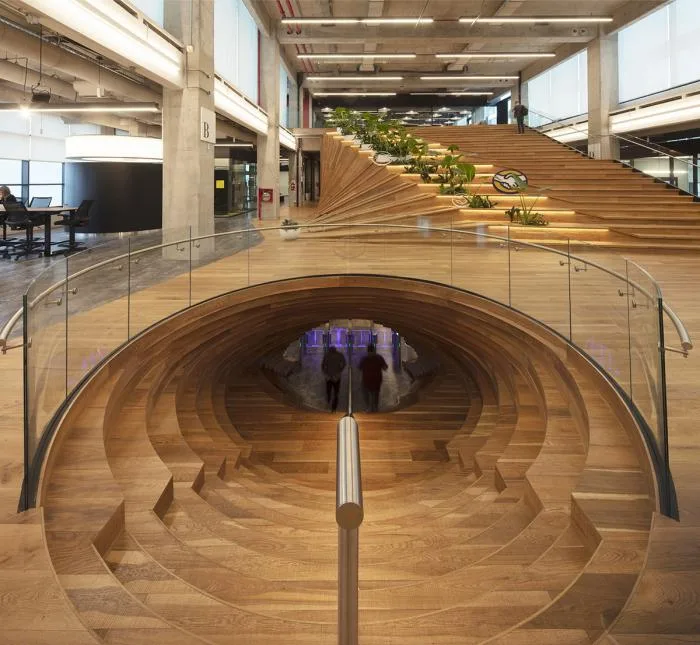 BIM Architecture | A Dynamic Space Like an Outdoor Theater - Mercado Libre Office